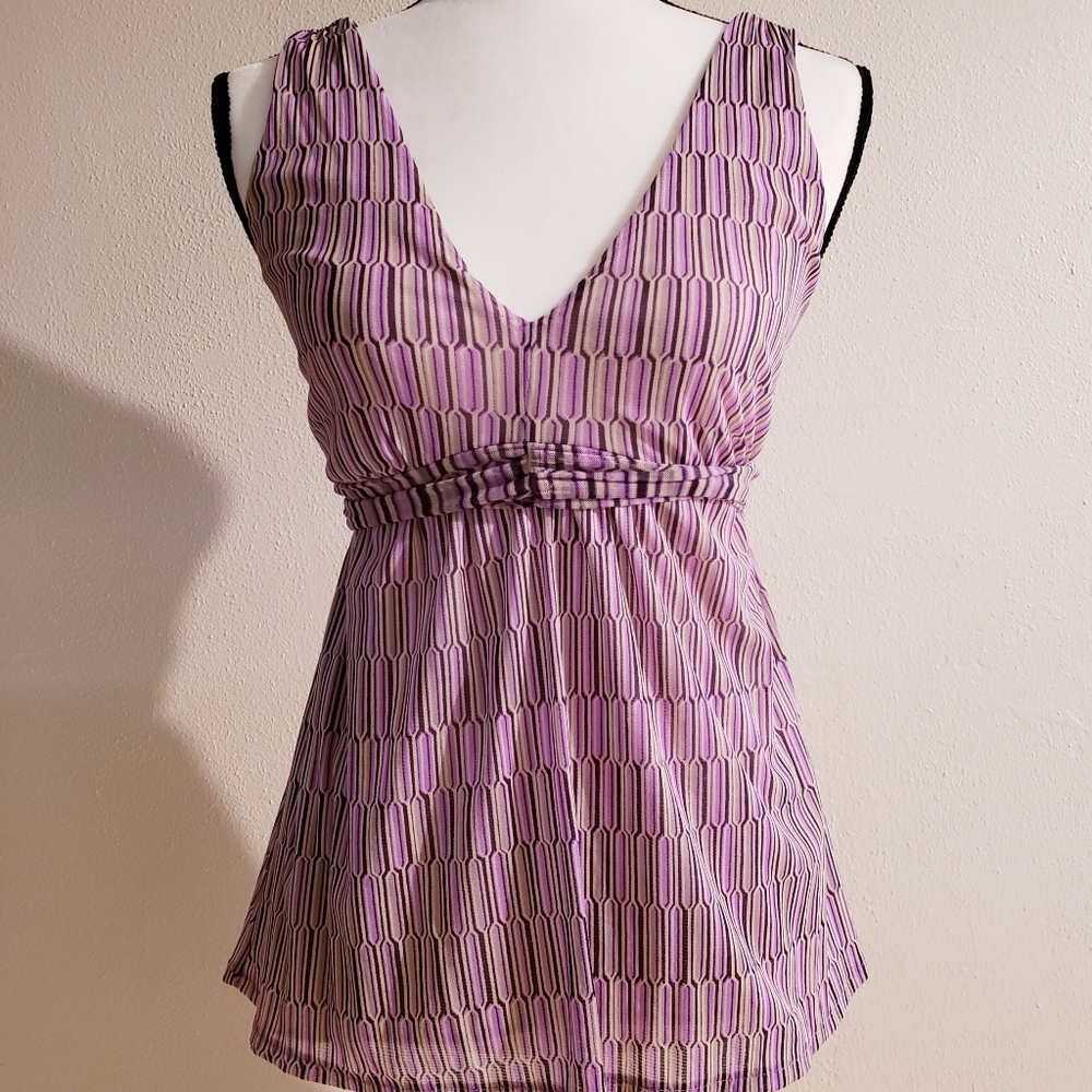 New York & Co Purple Design Sleeveless Top…